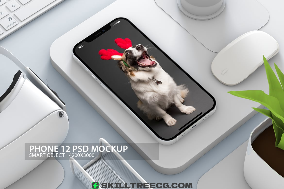 iPhone 12 Pro PSD Mockup（766605）-技能树